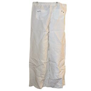 XCVI White Boho Hippie Wide-Leg Capri Pants Medium Relaxed Casual Resort Wear